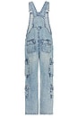 view 2 of 6 Double Cargo Big T Overall in Optic Stone Light Wash