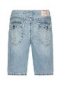view 2 of 5 Fray Graphic Bobby Super T Denim Shorts in Bleach Out Medium Wash