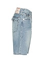 view 3 of 5 Fray Graphic Bobby Super T Denim Shorts in Bleach Out Medium Wash