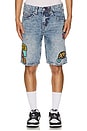 view 6 of 7 Bobby No Flap Patches Shorts in Canyon Fog Dark Wash