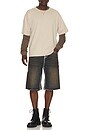 view 3 of 4 Mikey Super T Flap Denim Shorts in Dark Wash