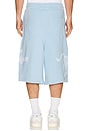 view 4 of 7 Tiger Script Mikey Fleece Shorts in Blue Bell