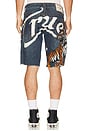 view 4 of 7 Ricky Big T Undone Hem Shorts in Sideline Indigo Dark Wash