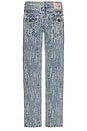 view 2 of 5 Distressed Jacquard Ricky Rope Stitch Flap Jeans in City Lights Light Wash
