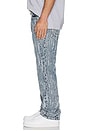 view 4 of 5 Distressed Jacquard Ricky Rope Stitch Flap Jeans in City Lights Light Wash