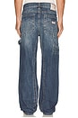 view 3 of 6 Vinny Ultra Baggy Carpenter Big T Denim Pant in Red Wine Medium Wash