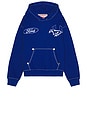 view 1 of 5 x Ford Big T Cinched Hoodie in Ford Blue