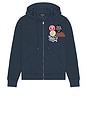 view 5 of 6 Patch Vintage Zip Up Hoodie in Midnight Navy