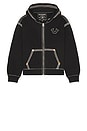 view 5 of 6 Super QT Cinched Zip Hoodie in Jet Black