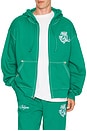 view 2 of 6 Crest Big T Cinched Zip Up Hoodie in Amazon