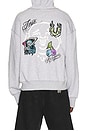 view 3 of 6 Buddha Face Big T Boxy Zip Up Hoodie in Heather Grey