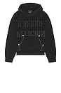 view 4 of 5 Applique Big T Boxy Hoodie in Jet Black