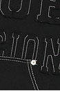 view 5 of 5 Applique Big T Boxy Hoodie in Jet Black