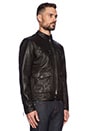 view 3 of 4 CHAQUETA CUERO RACER in Black