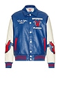 view 2 of 6 x Playboy PU Bomber Jacket in Pacific Blue & Solitary Star