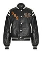 view 1 of 5 BLOUSON CAMPUS RETRO in Jet Black