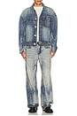 view 5 of 5 Super T Cropped Denim Jacket in Blue Denim