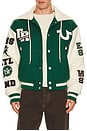 view 2 of 8 BLOUSON CAMPUS RETRO in Evergreen & Winter White