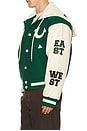 view 4 of 8 BLOUSON CAMPUS RETRO in Evergreen & Winter White