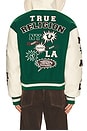 view 5 of 8 BLOUSON CAMPUS RETRO in Evergreen & Winter White