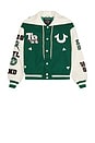 view 7 of 8 BLOUSON CAMPUS RETRO in Evergreen & Winter White