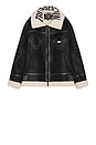 view 4 of 5 Sherpa Faux Leather Jacket in Jet Black