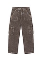 view 1 of 6 Big T Fashion Cargo Pant in Brown Acid Wash