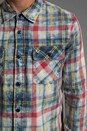 view 5 of 6 Indigo Plaid Button Up in Sunbeam