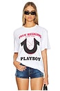 view 1 of 4 x Playboy Big T Bunny Tee in Optic White
