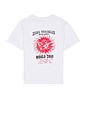 view 1 of 4 Short Sleeve Applique Blazing Tour Tee in Optic White