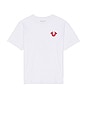 view 2 of 4 Short Sleeve Applique Blazing Tour Tee in Optic White