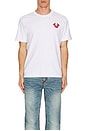 view 3 of 4 Short Sleeve Applique Blazing Tour Tee in Optic White