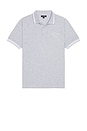 view 1 of 5 Short Sleeve Big T Horseshoe Polo in Heather Grey