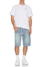 view 4 of 4 Short Sleeve Puff Stitch Tee in Optic White