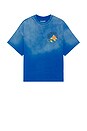 view 4 of 4 Floral Snake Oversized Tee in Lapis Blue