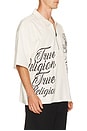 view 2 of 6 Half Zip Tiger Short Sleeve Shirt in Winter White