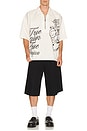 view 5 of 6 Half Zip Tiger Short Sleeve Shirt in Winter White