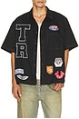 view 1 of 5 Short Sleeve Patchwork Shirt in Jet Black