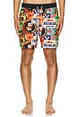 view 3 of 4 Board Shorts in White & Mix