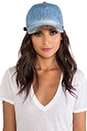 view 1 of 6 Raised Logo Cap in Light Blue Denim