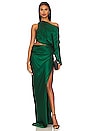view 1 of 4 One Sleeve Drape Gown in Pine