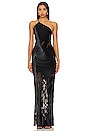 view 1 of 3 One Shoulder Bias Gown in Black
