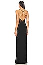 view 3 of 3 Plunge Gown With Mesh in Black