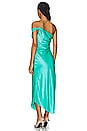 view 3 of 3 Asymmetrical Bardot Dress in Turquoise
