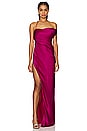 view 1 of 3 Asymmetrical Bardot Gown in Orchid