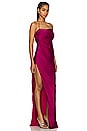 view 2 of 3 Asymmetrical Bardot Gown in Orchid