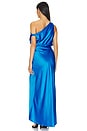 view 3 of 3 Asymmetrical Cowl Wrap Dress in Azul