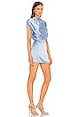 view 3 of 4 X REVOLVE Asymmetrical Draped Mini Dress in Sky Blue