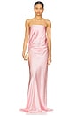view 1 of 3 Draped Strapless Gown in Ballet