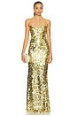 view 1 of 4 Paillette Cami Gown in Citrine